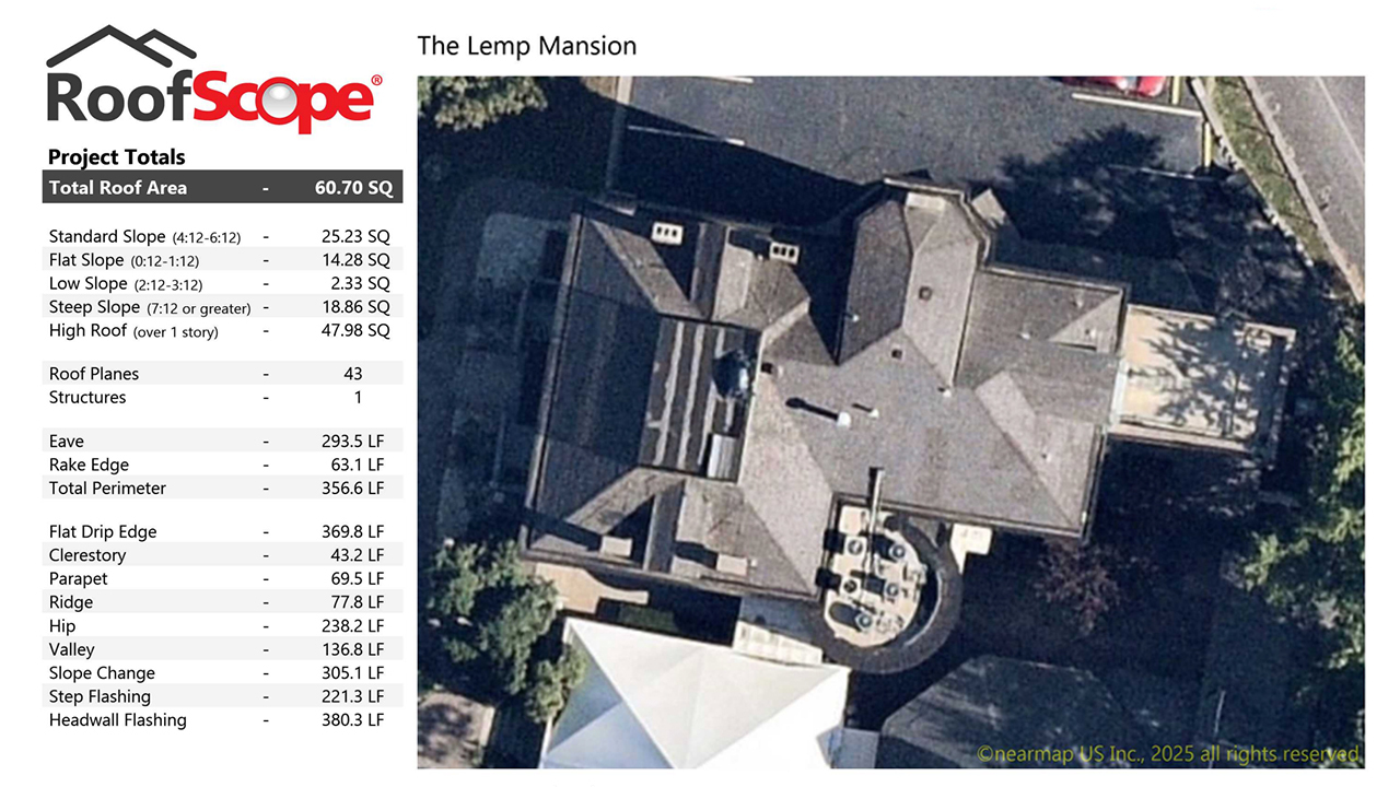 The Lemp Mansion roof and dormers, St. Louis, Missouri