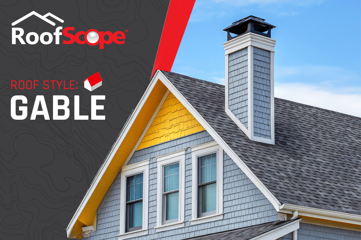 Example of a gable roof on a residential home