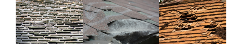 Misaligned shingles causing potential roofing issues